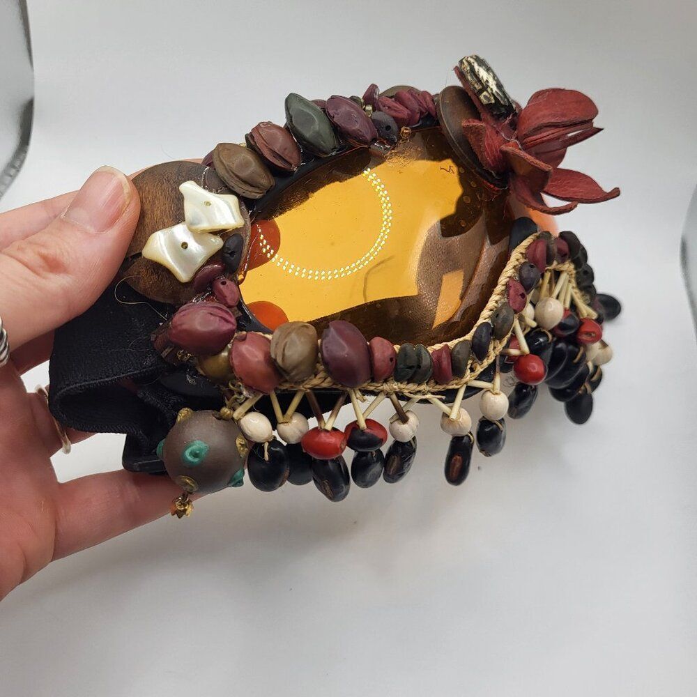 Hand Made Burning Man Goggles 🔥 Bohemian Nature Magi - Picture 2 of 4